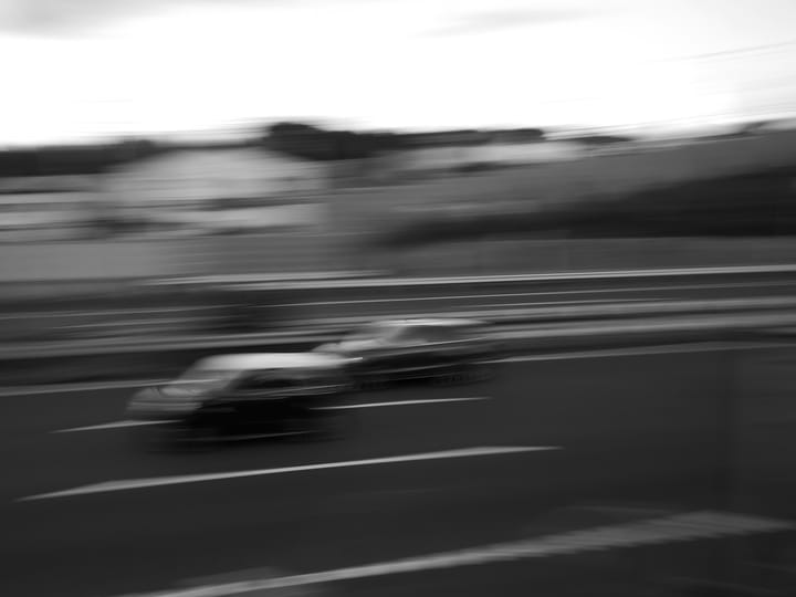 Cars travelling at high speed